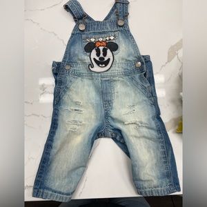 Custom Overalls Disney Halloween size 6-9 months. custom wash and distressed.